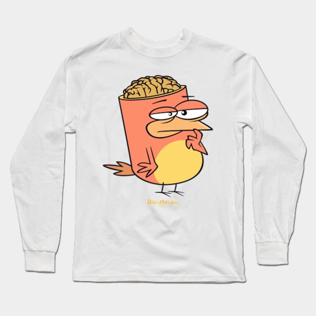 Birdbrain Design for Bird Lovers Long Sleeve T-Shirt by ConCept